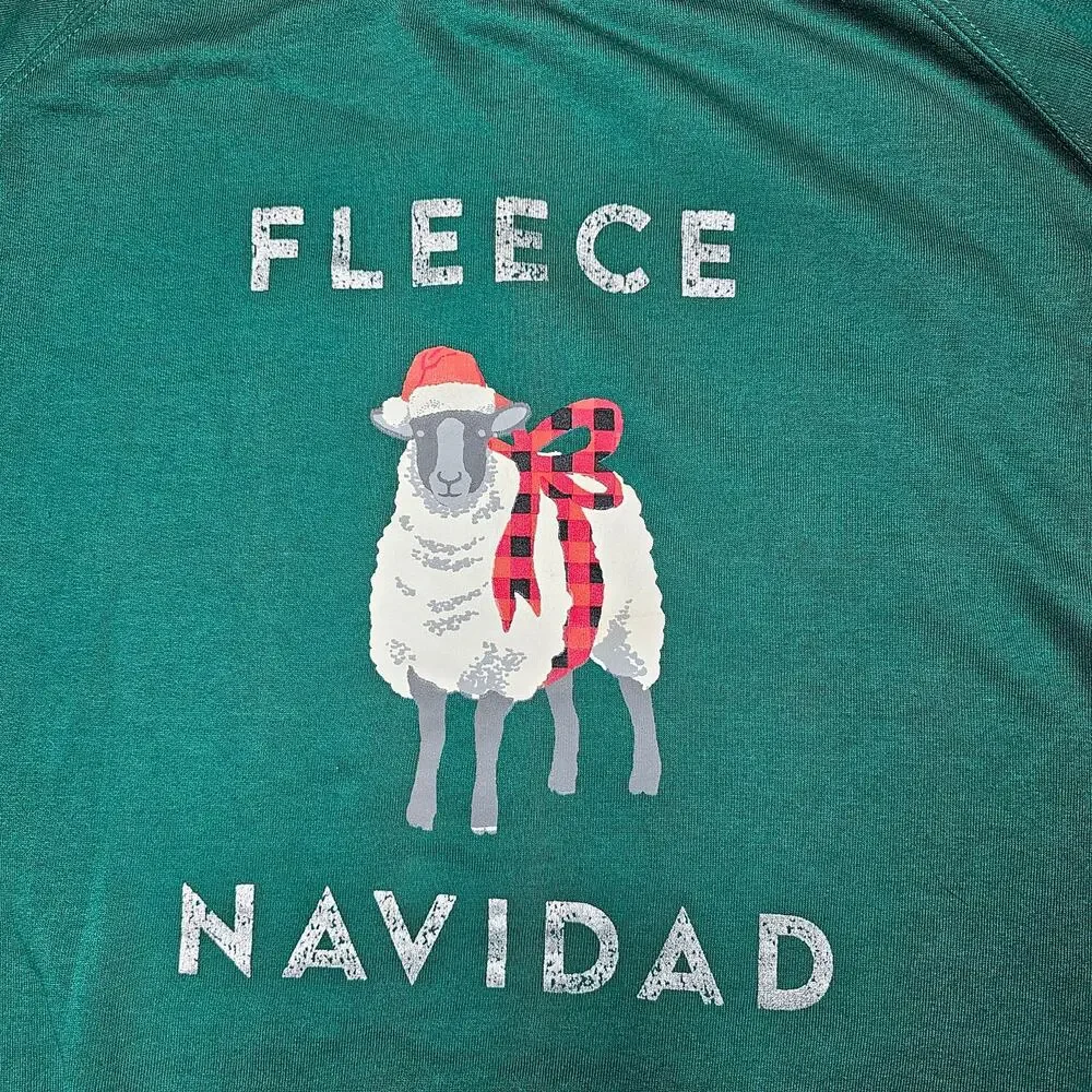 Style & Co Green Crewneck Christmas Sweatshirt Fleece Navidad Women's 2X